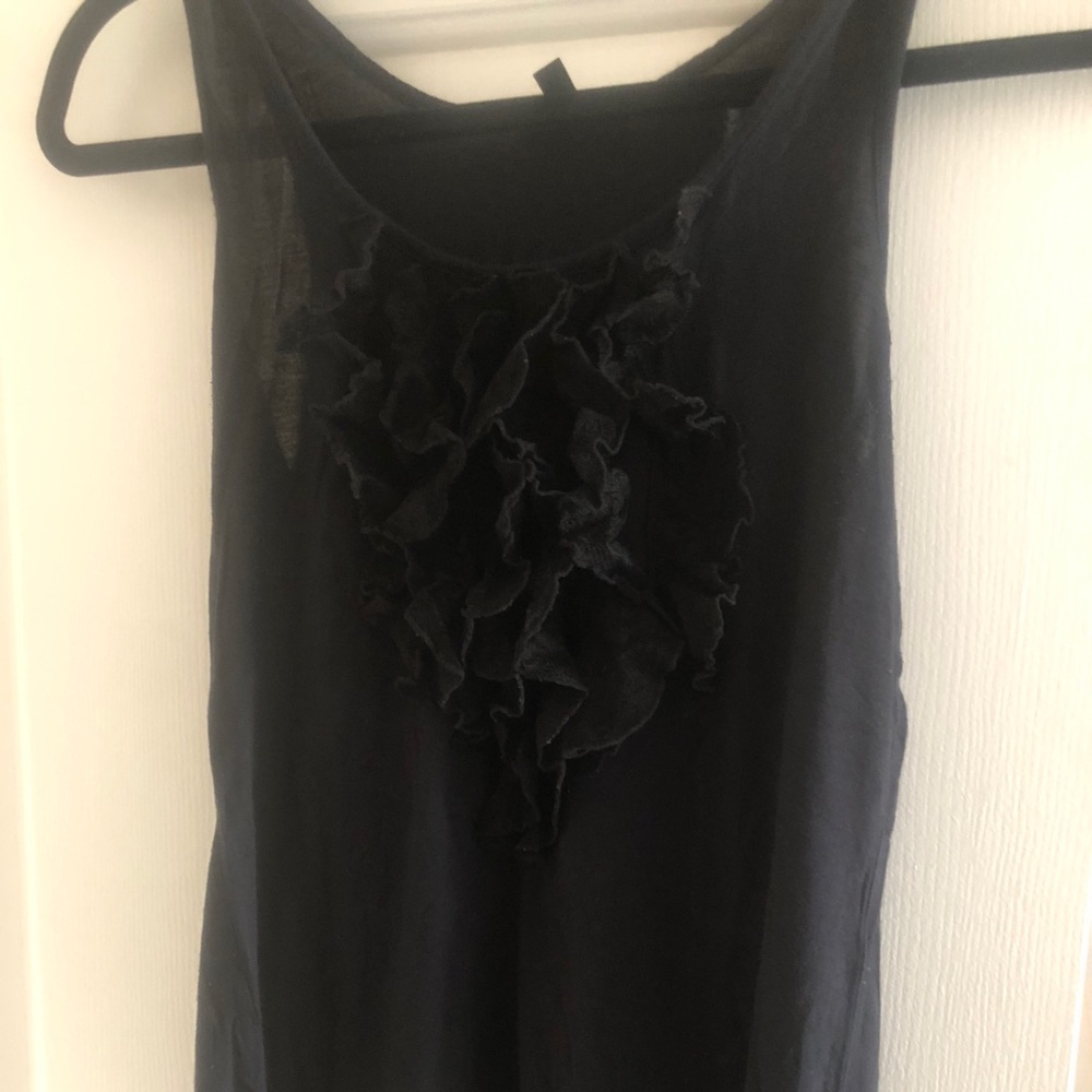 Black Ruffled Tank - Picture 2 of 3